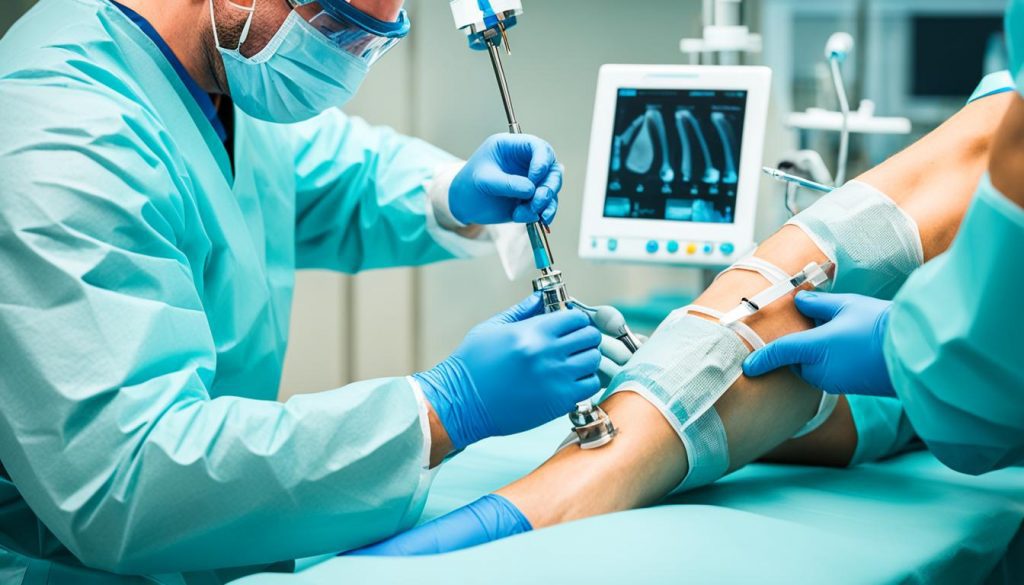 Ankle sprain surgery