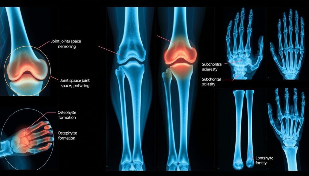 hallmark signs of osteoarthritis on an x-ray